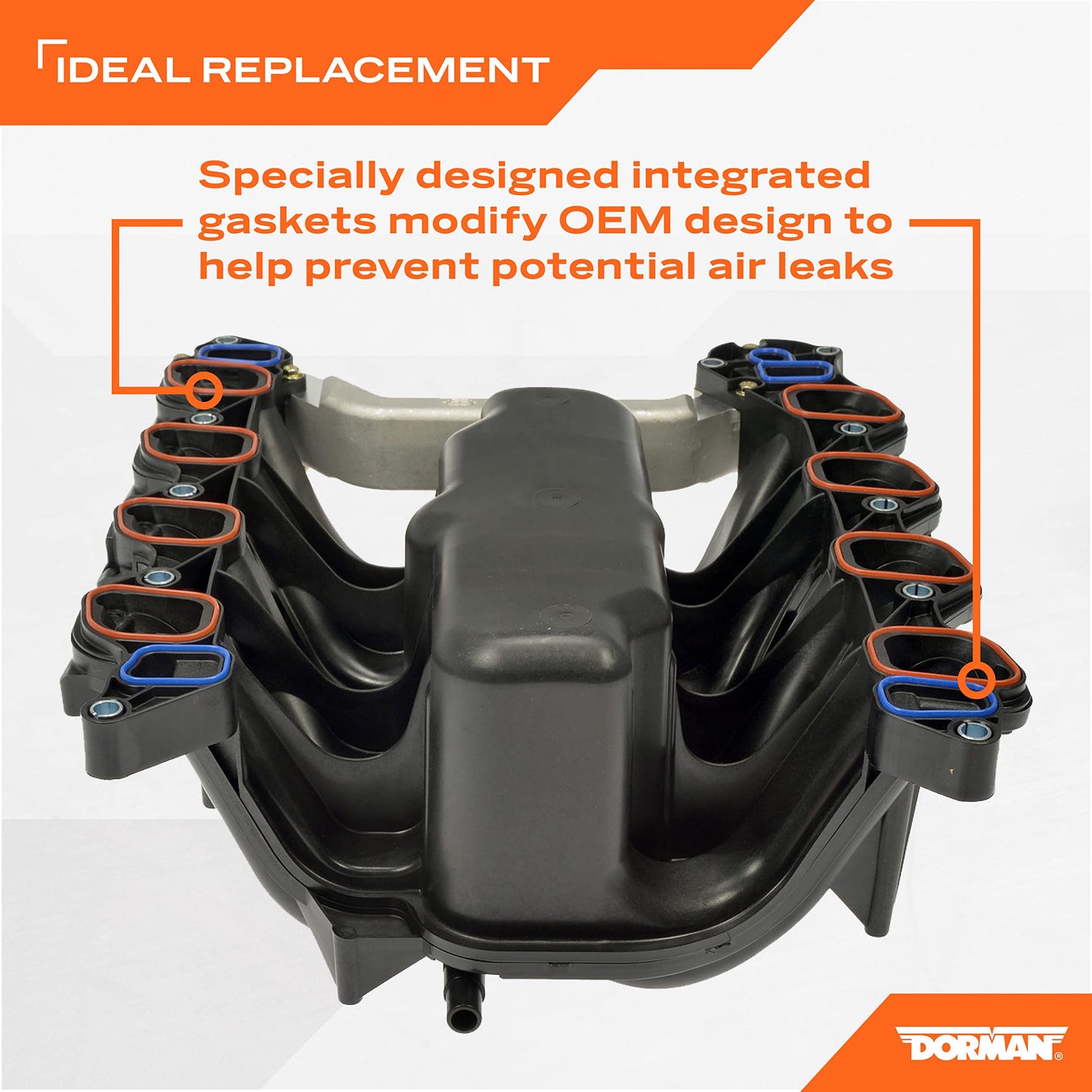 Dorman 615-188 Plastic Intake Manifold - Includes Gaskets Compatible with Select Ford Models (Made in USA)
