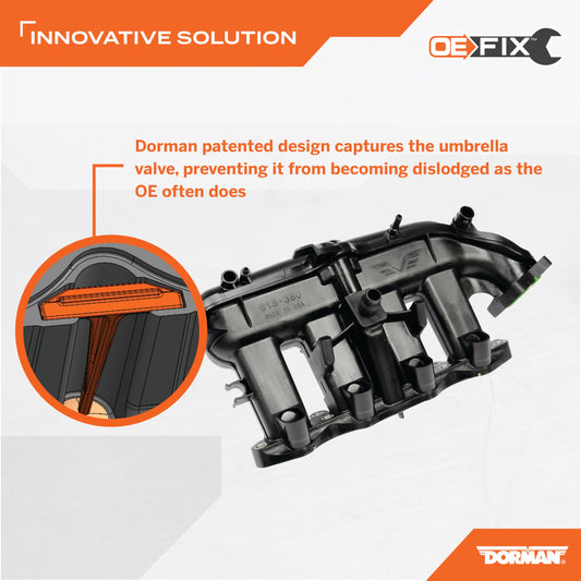 Dorman 615-380 Patented Plastic Intake Manifold - Includes Gaskets Compatible with Select Buick/Chevrolet Models (OE FIX)