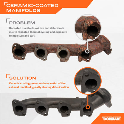 Dorman 674-695XD Driver Side Ceramic Coated Exhaust Manifold Kit