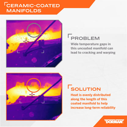 Dorman 674-695XD Driver Side Ceramic Coated Exhaust Manifold Kit