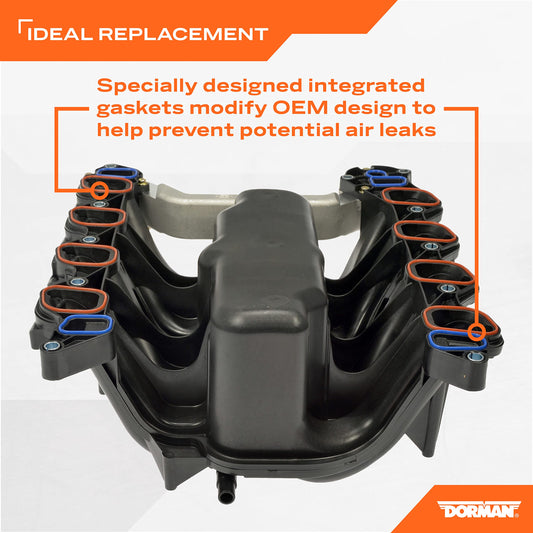 Dorman 615-188 Plastic Intake Manifold - Includes Gaskets Compatible with Select Ford Models (Made in USA)